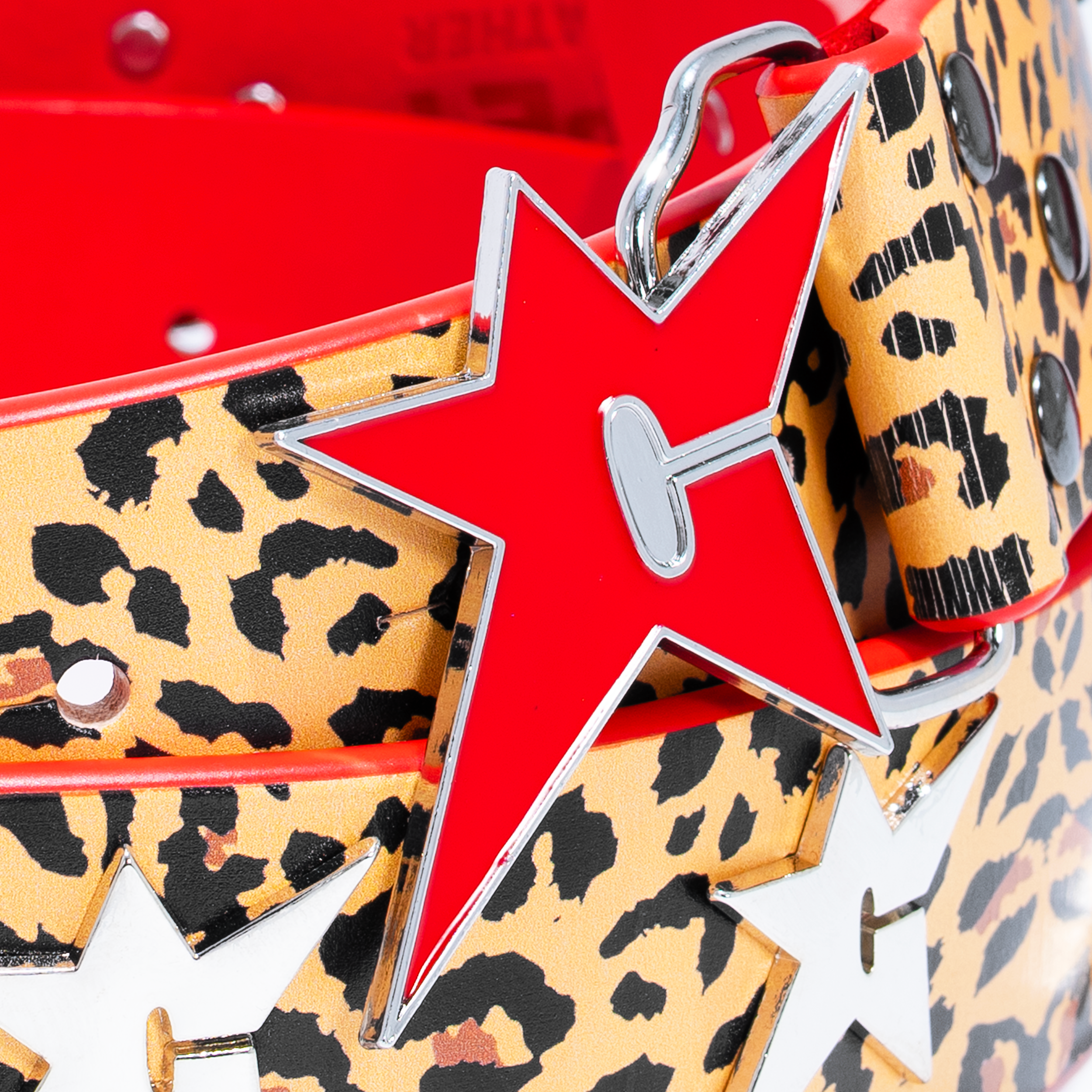 Riveted Leather Belt - Cheetah — Carpet Company